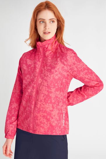 Buy Calvin Klein Golf Canvas Pink Print windbreaker Jacket from Next Spain