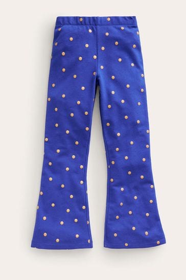 Boden Blue Printed Kick Flare Leggings