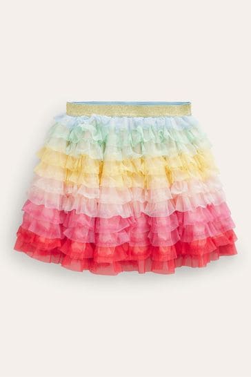 Boden Pink Tulle Ruffle Skirt