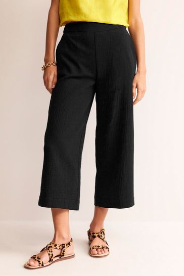 Buy Boden Black Pull-on Doublecloth Trousers from Next USA