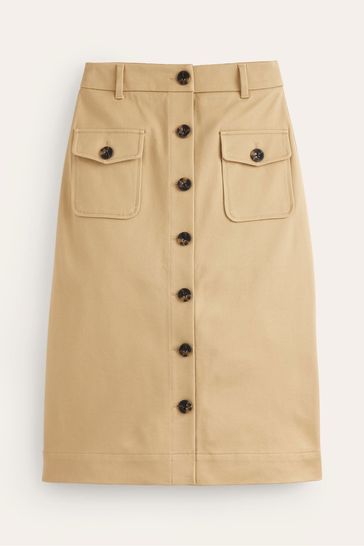 Buy Boden Natural Utility Pocket Midi Skirt from Next Bahrain