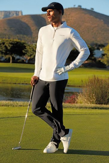 Calvin Klein Golf Newport Half Zip White Base Layer