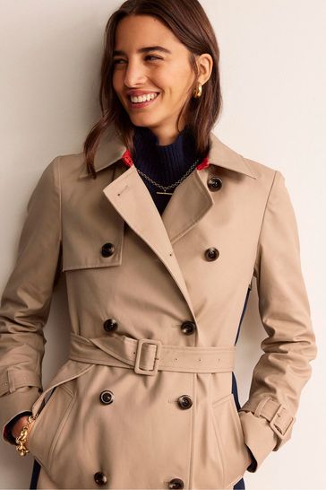 Boden Natural Colour Block Trench Coat