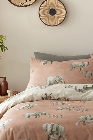 Fusion Natural Ella the Elephant Reversible Duvet Cover Set