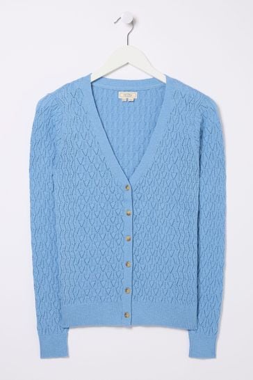 Fat face blue cardigan sales