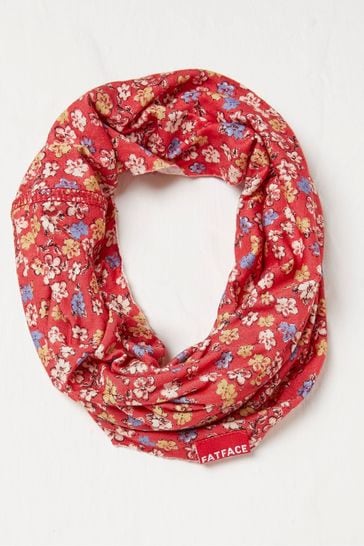 FatFace Red Ditsy Floral Multi Snood