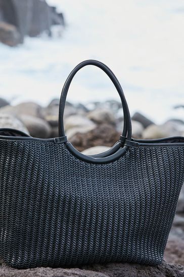 Woven tote handbag new arrivals