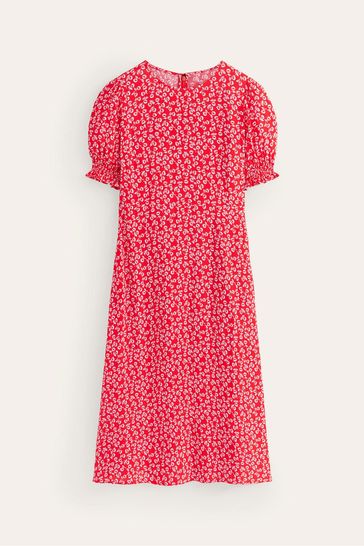 Buy Boden Red Corinne Midi Tea Dress from Next Luxembourg