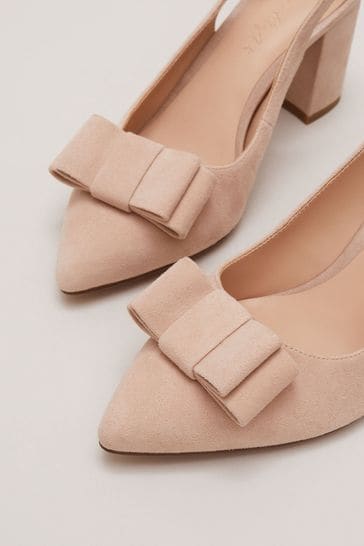 Buy Phase Eight Bow Front Slingback Block Heel Shoes from Next Bahrain