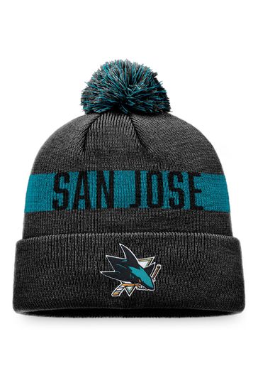 adidas Black NHL San Jose Sharks Fundamental Bobble Hat