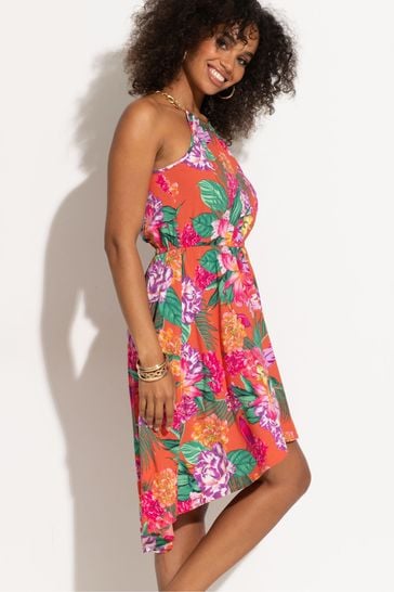 High neck beach dress new arrivals