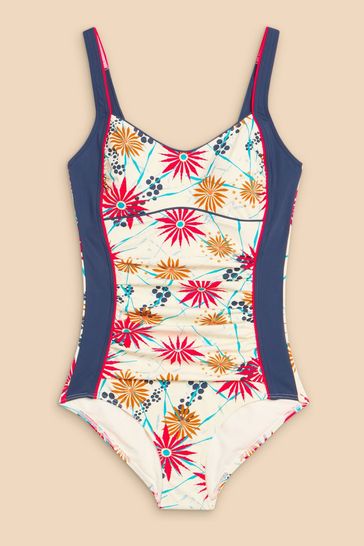 Buy White Stuff Splash Tummy Control White Swimsuit from Next