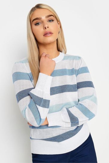 M Co Cream Stripe Space Dye Jumper