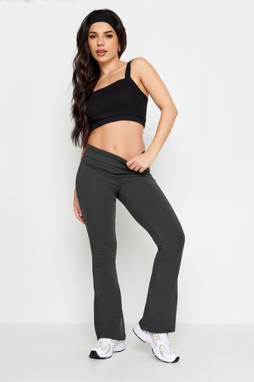 Buy PixieGirl Petite Charcoal Grey Fold Over Waist Flared Leggings from  Next USA