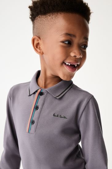 Boys long sleeve white polo sale