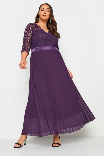 Purple lace outlet maxi dress