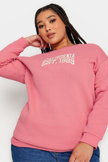 Pink sales slogan sweatshirt