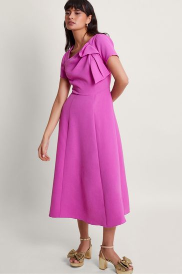 Monsoon Pink Poppy Flared Dress