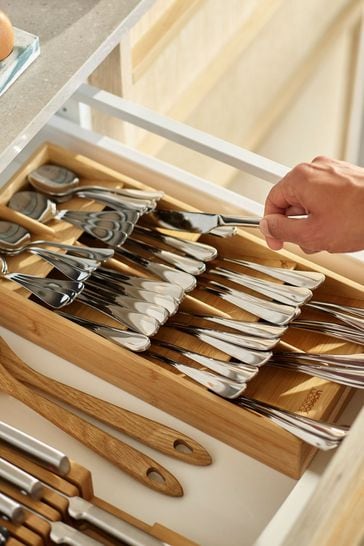 Joseph Joseph Bamboo DrawerStore Bamboo Large Compact Cutlery Organiser