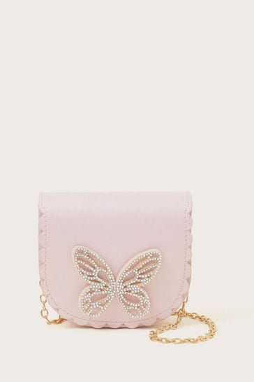 Monsoon Pink Bling Butterfly Bag