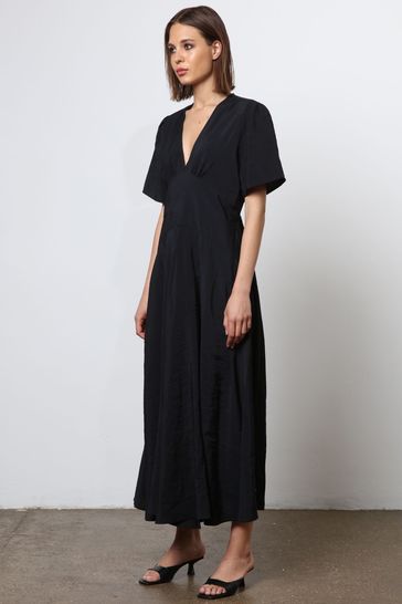Buy Religion Black Handkerchief Hem Maxi Dress in Soft Modal from