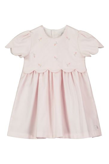 Buy Emile et Rose Dress with scalloped emb overyoke sleeve from