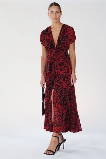Buy Religion Red Delight Wrap Dress With Full Skirt in Beautiful Prints from Next Bahrain