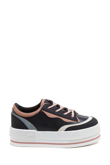 Rocket Dog Wink Sporty PU Mantee Canvas Trainers