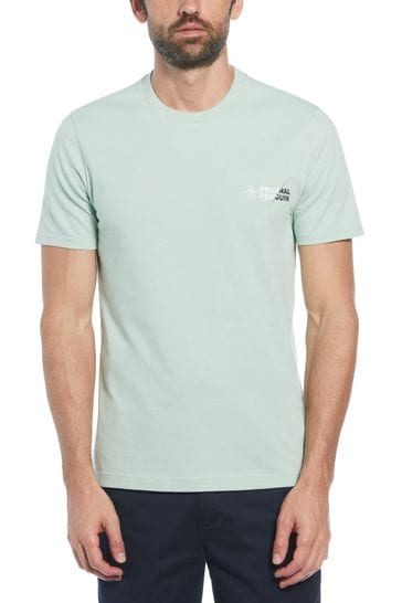 Original Penguin Stacked Spliced Logo T-Shirt