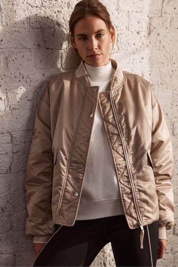 Mint Velvet Cream Bomber Jacket