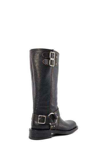 Buy Dune London Black Totoe High Leg Square Toe Biker Boots from Next Poland