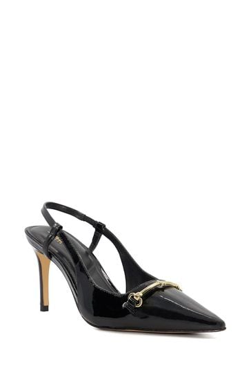 Buy Dune London Black Closest Comfort Snaffle Slingback Heels from