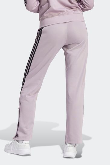 adidas Light Pink Iconic 3 Stripe Button Joggers