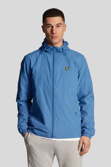 Lyle & Scott Blue Zip Through Hooded Jacket