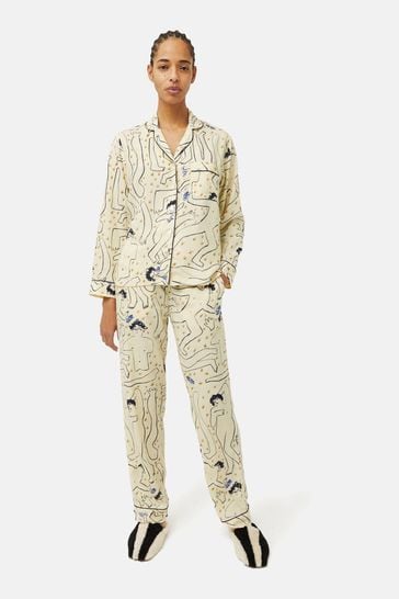 Buy Jigsaw Cream Naked Night Modal Pyjamas from Next USA