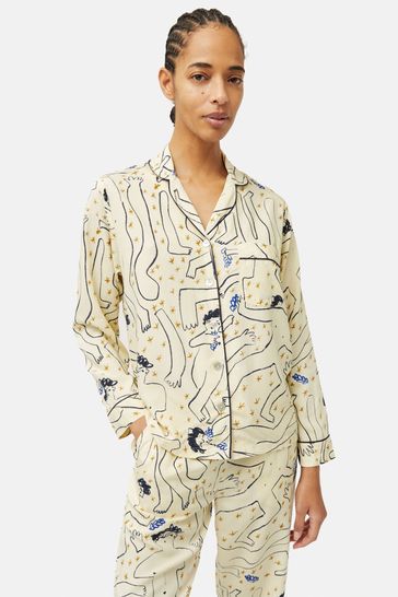 Jigsaw Cream Naked Night Modal Pyjamas