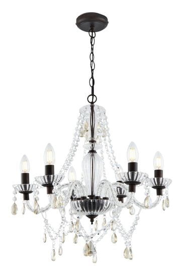 BHS Bronze Darlia 6 Light Pendant Ceiling Light