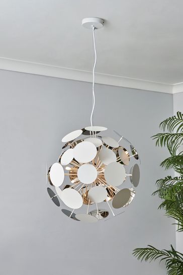 BHS White Sputnik Discs Ceiling Pendant