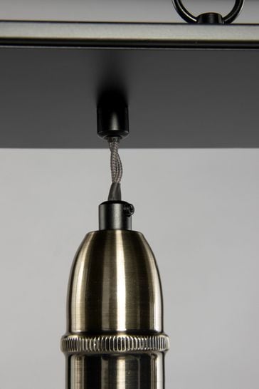 BHS Black Dexter Industrial Diner Style Box Pendant Ceiling Light