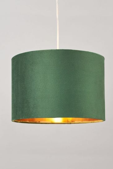 BHS Emerald Green Velvet Easyfit Shade 30cm