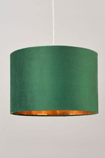 BHS Emerald Green Velvet Easyfit Shade 30cm