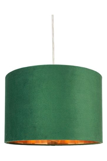 BHS Emerald Green Velvet Easyfit Shade 30cm