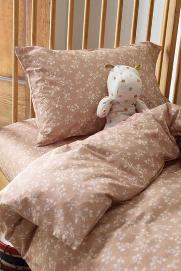 Piglet in Bed Chestnut Kids Floral Cotton Duvet Cover