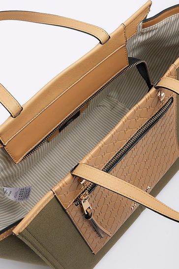 River island canvas bag deals
