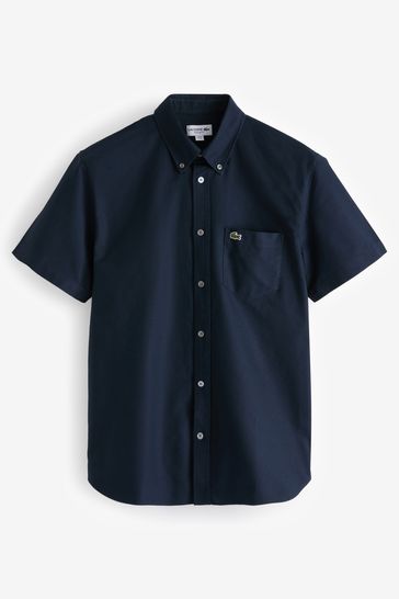 Buy Lacoste Short Sleeve Oxford 100 Cotton Shirt from Next Bahrain