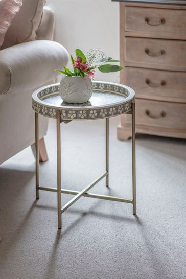 Laura Ashley Grey Epsley Side Table