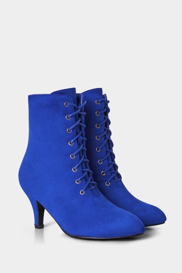 Joe Browns Blue Boho Lace Up Ankle Boots