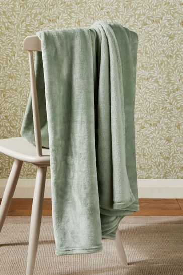 Sage green plush blanket sale