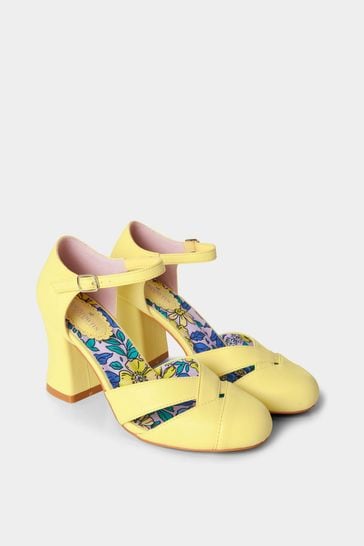 Joe Browns Yellow Summery Vintage Heeled Shoes