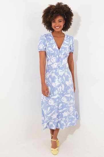 Blue outlet tea dress